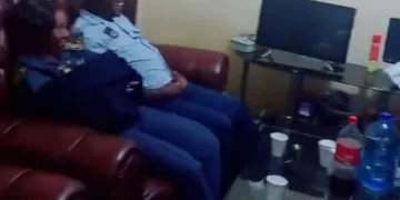 SAPS members caught on video having drinks with alleged foreigners while on duty