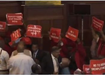 EFF’s Disrupts Ramaphosa’s State Of The Nation Address