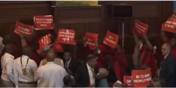 EFF’s Disrupts Ramaphosa’s State Of The Nation Address