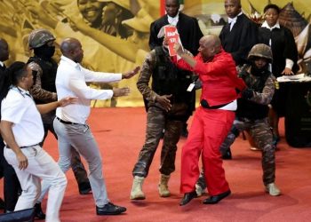 “He stood back and watched Malema catch hands” Ndlozi Spotted Doing This As Malema Got Thrown Out