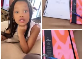 Kairo Forbes teaches her late fathers’ girlfriend Nadia Nakai, how to write her emotions in a diary.