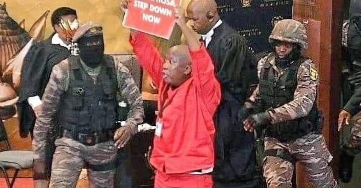 Watch: Malema Reacts After Kicked Out Of Parliament