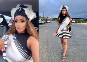 Cassper Nyovest’s baby mama Thobeka Majozi left Mzansi astounded with her Xhosa traditional outfit.