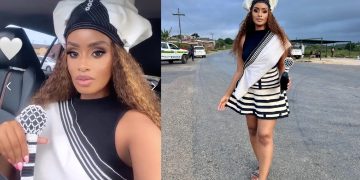 Cassper Nyovest’s baby mama Thobeka Majozi left Mzansi astounded with her Xhosa traditional outfit.