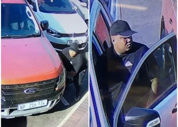 Two car thieves were caught on camera stealing a Ford Ranger, without even using a key.
