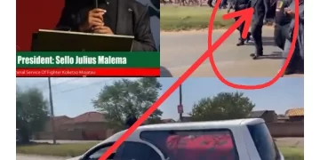 Watch and see what Julius Malema was caught doing at Koketso funeral in Gauteng