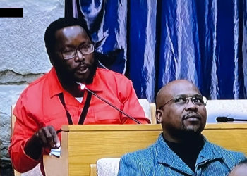 ANC MP Caught On Camera Rolling Eyes, Making Funny Face As EFF MP Spoke