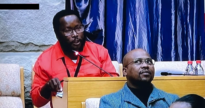 ANC MP Caught On Camera Rolling Eyes, Making Funny Face As EFF MP Spoke
