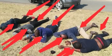 SAPS arrested five armed robber on the N12 after a robbery gone wrong