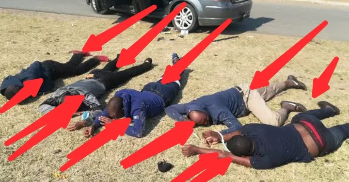 SAPS arrested five armed robber on the N12 after a robbery gone wrong