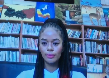 “She’s Not In The Country” – Pictures Of Dr Nandipha On A Zoom Meeting Cause A Stir On Twitter