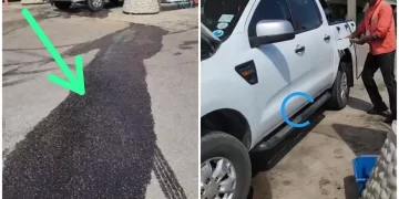 WATCH: Petrol Attendants pour full tank petrol into a man’s Ford Ranger that uses Diesel.