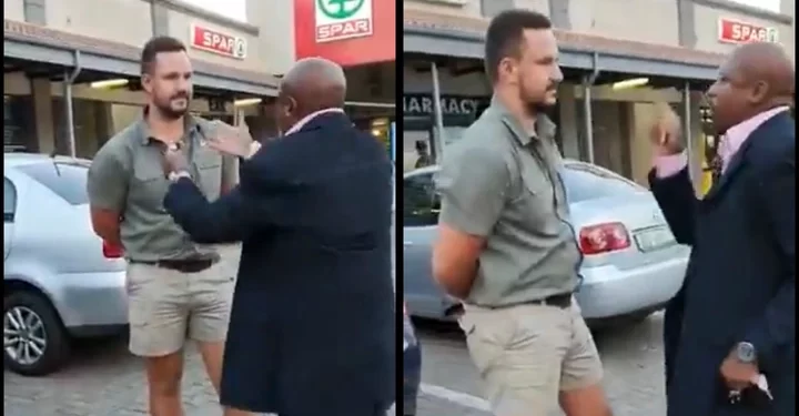 “You Are White, You Don’t Belong Here” – Black Man Attacks A White Man Outside A Shopping Center