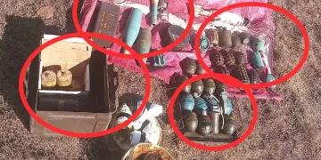 SAPS officers were left shaken after spotting strange bags under a bridge and this was found inside