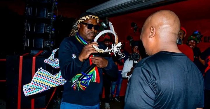 Look What Happened When Ngizwe Mchunu & Julius Malema Met At June 16 EFF Rally In KZN