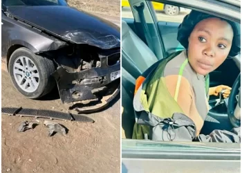 Queen Minaj survives a car accident with the car she allegedly bought last month.