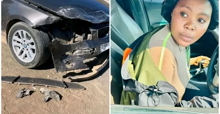 Queen Minaj survives a car accident with the car she allegedly bought last month.