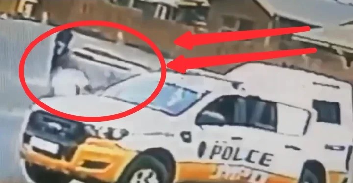 Watch: SAPS officers in trouble after CCTV camera caught them accepting Coca-Cola as bribe