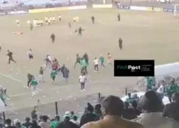 Bullets Fly At The Harry Gwala When Umsinga United Fans Invaded Their Pitch After A Play-off Defeat