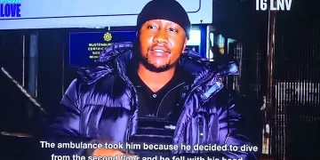 Xolani revealed after the show that the man who jumped from the second floor hurt his head