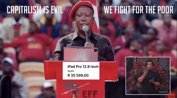 Julius Malema Is Being Criticized After He Was Caught Using This