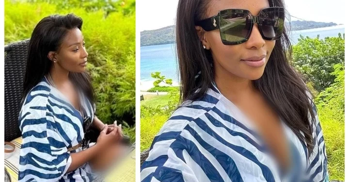 Pearl Modiadie Took Fan’s Attention With Her Gorgeous Pictures Dressed In A Latest Fashion Sense.