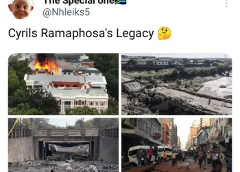 Cyril Ramaphosa is a curse see people drag Cyril Ramaphosa after this picture was posted