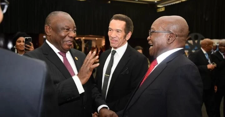 UNEXPECTED: Zuma and Ramaphosa Shake Hands During BRICS Summit.