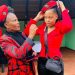 Picture of Adv Busisiwe Mkhwebane & her beautiful daughter wearing EFF regalia, went viral