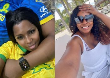 Carol Tshabalala & her husband Jacob rock Mamelodi Sundowns jerseys