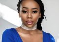 Bontle Modiselle ‘s alluring pose in a stunning gleaming raven outfit caused a stir on Instagram