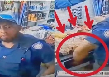 Scary|| Metro Police Officer Zoomed In On CCTV At A Store And Exposed. Look What He Was Caught Doing