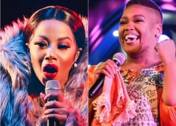 Kelly Khumalo drags Ntokozo Mbambo after she wins at the SAMA awards