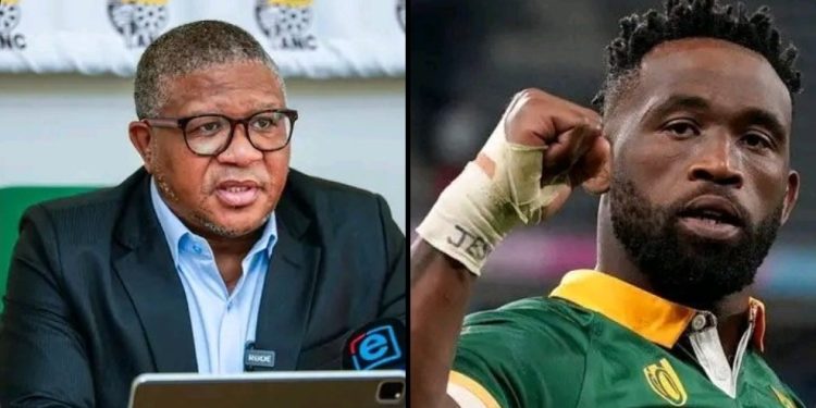 ‘Not Rassie, ME’ — Fikile Mbalula takes credit for Kolisi’s captaincy and Springboks success