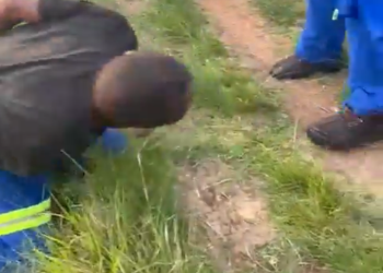 A man was brutally beaten by the community for stealing cows see the video