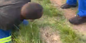 A man was brutally beaten by the community for stealing cows see the video