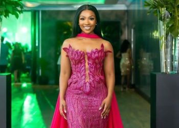 Pearl Modiadie turned heads at the Clientèle Gala dinner
