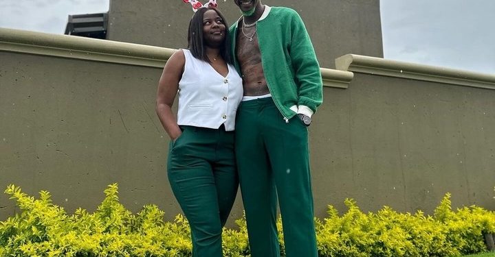 Orlando Pirates star show off his wife on Christmas day, see pictures