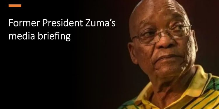 Watch Live: Former President Jacob Zuma Media Briefing – Umkhonto Wesizwe