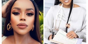 Dineo Moloisane and Dr. Nandipha shares a resemblance lookalike. Check their pictures