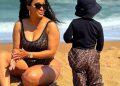 George Lebese & Jimmy Tau’s rich ex-GF Sizakele shares rare photo with son at the beach