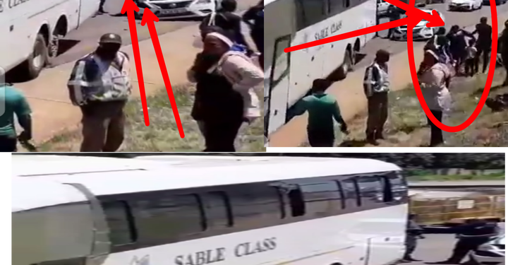 A full loaded truck with over 65 illegal ZIM tried to over turn SAPS vehicle, see how it ended