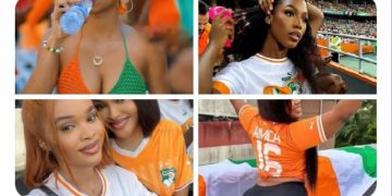 Ivory Coast Female Soccer Fans At AFCON Showing Off Their African Beauty In Pictures