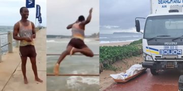 Video Heartbreaking Moment Man Drowns After Jumping Off Pier in Durban Beach Captured