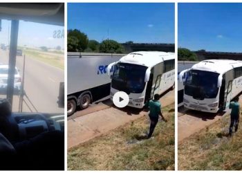 WATCH: A high-speed chase ensued after a bus carrying Zimbabwean passengers refused to stop