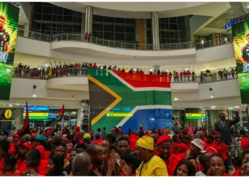 Watch: AFCON 2023 – Bafana Bafana Arrive Home at OR Tambo Airport