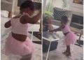 Video of baby Asante dancing and singing in heels leaves people in stitches