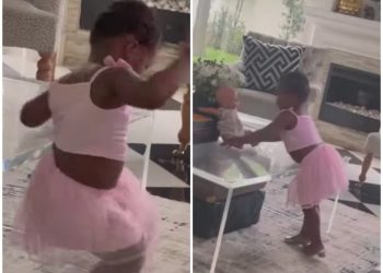 Video of baby Asante dancing and singing in heels leaves people in stitches
