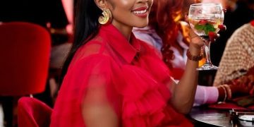 Thembi Seete looking cute in Red