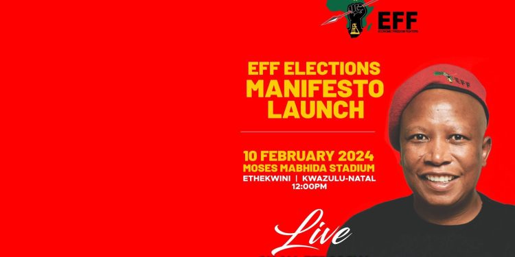 Live | CIC Julius Malema Addresses EFF Manifesto Launch in Durban Moses Mabhida Stadium